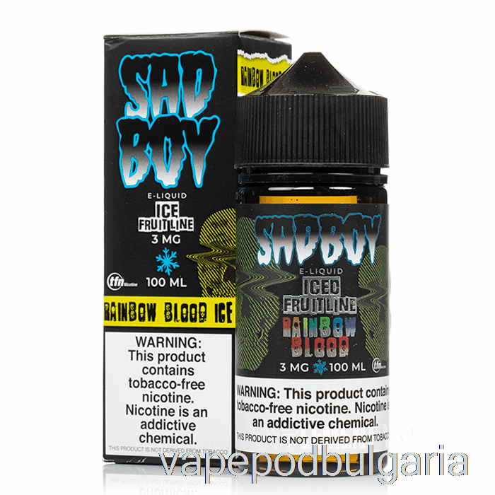 Vape 10000 Дръпки Ice Rainbow Blood - Sadboy - 100ml 6mg